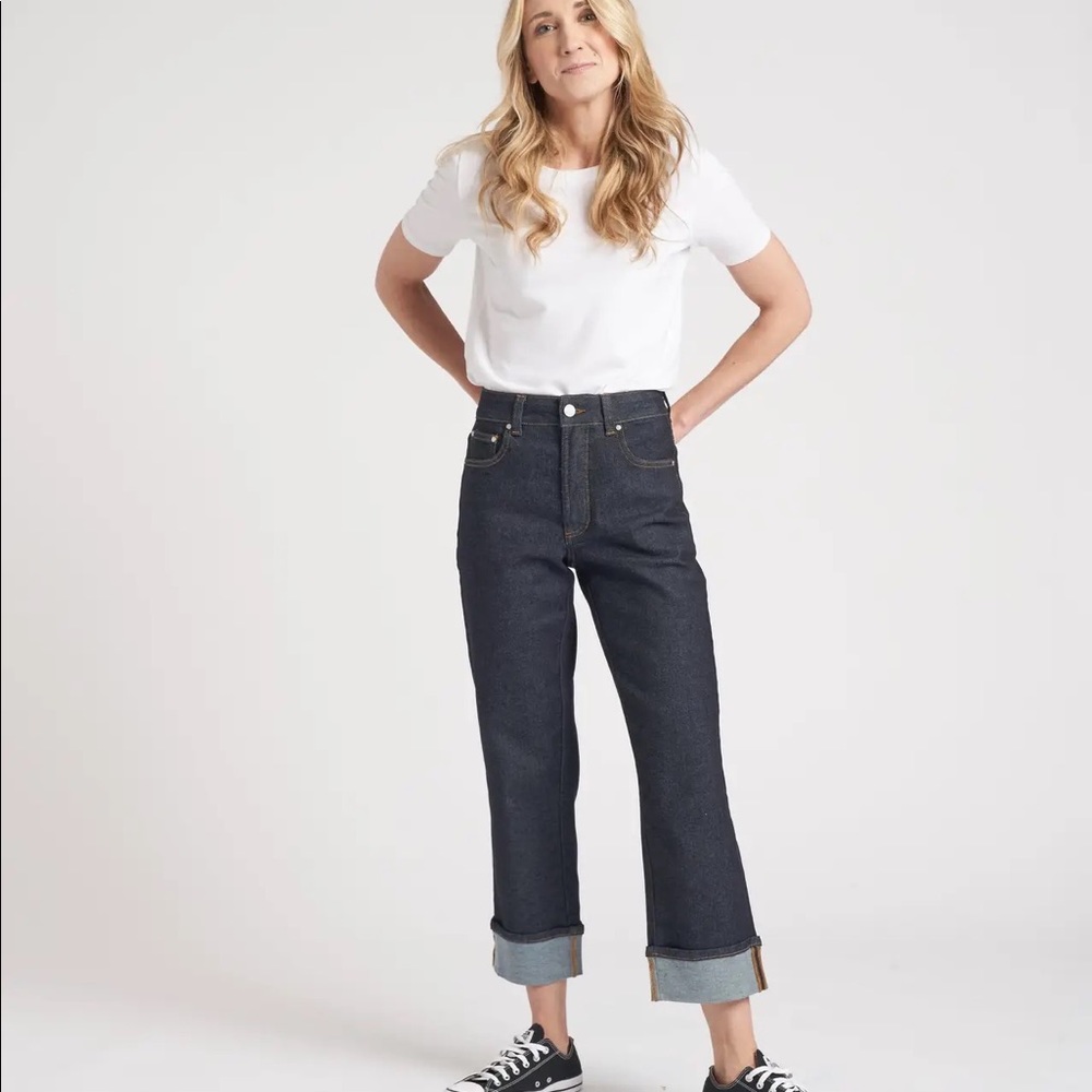 Universal Standard Stevie High Rise cropped jeans. 14 EUC